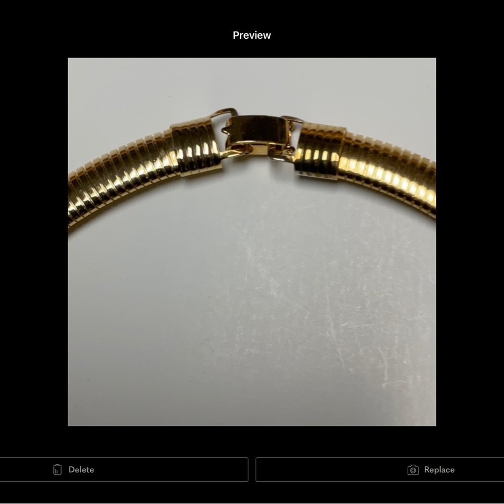 Gold and Black Statement Choker Necklace - Picture 3 of 5